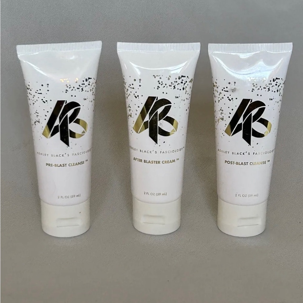 ASHLEY BLACK FASCIOLOGY Pre Blast Cleanse Post Blast Cleanse & Cream New Sealed.
